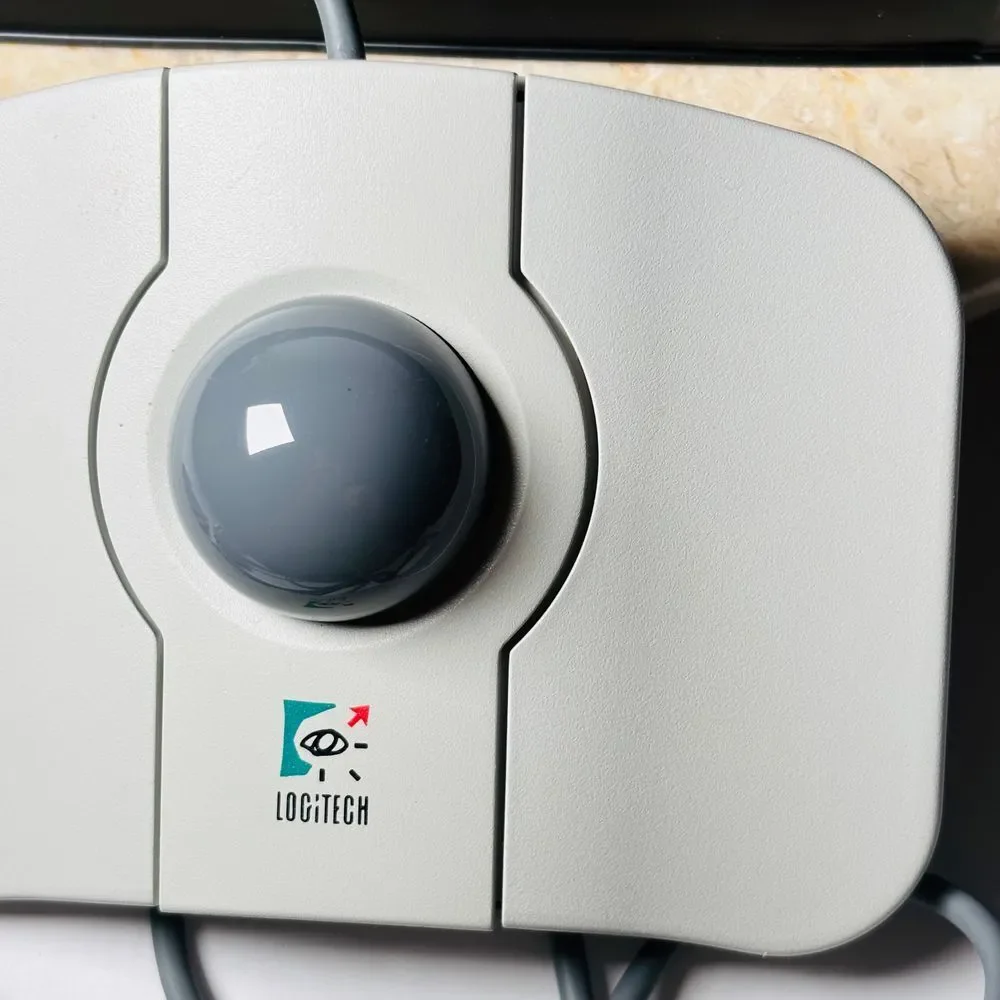 VINTAGE Logitech First Trackball‎ Mouse 1993 Rare PC